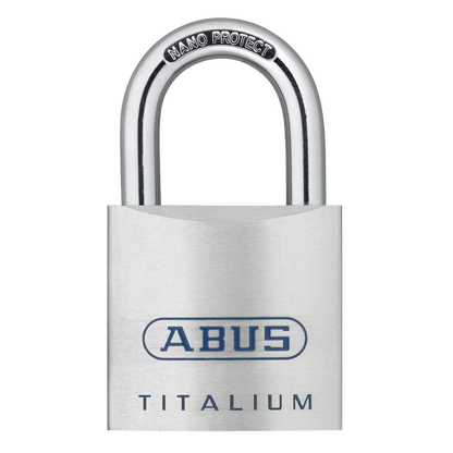 ABUS Titalium 80TI Series Open Shackle Padlock 80TI/60 Keyed To Differ - Silver