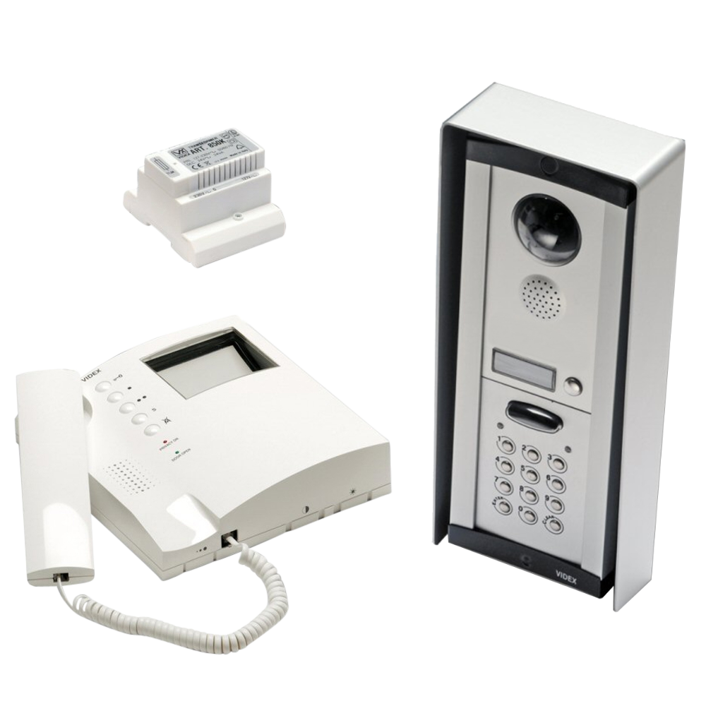 VIDEX CVKC8KS 1 Way Surface Mounted Colour Video Kit with Keypad CVKC8KS - Stainless Steel