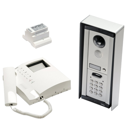 VIDEX CVKC8KS 1 Way Surface Mounted Colour Video Kit with Keypad CVKC8KS - Stainless Steel