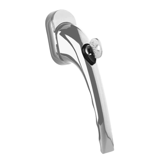 MILA ProLinea Inline TBT Locking Handle Satin Silver - Satin Chrome