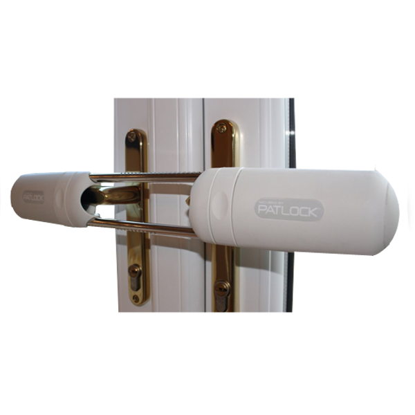 PATLOCK Security Lock for French Doors & Conservatories White