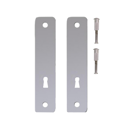 KICKSTOP 2300 230mm Lock Guard (50mm Wide) UK Satin Silver - Satin Chrome