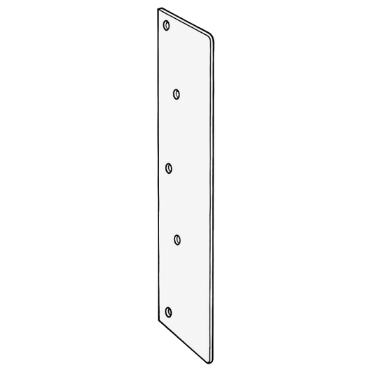 KICKSTOP AT2 Large Anti-Thrust Plate AT2 No Keyway Satin Silver - Satin Chrome