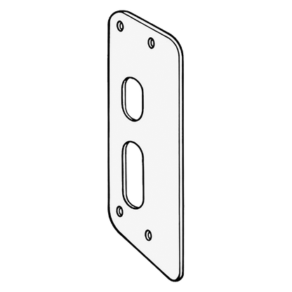 KICKSTOP AT5 Anti-Thrust Plate for Sashlocks AT5 Satin Silver - Satin Chrome