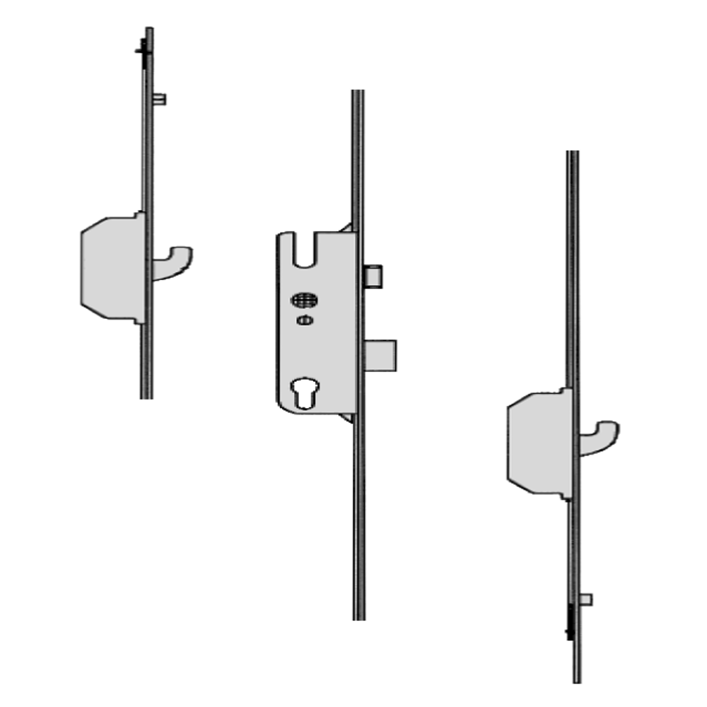 GU Secury Europa 2R/2SH 1050 Multipoint Lock - 2 Hook 2 Roller 35/92 Standard 6-32602-02-0-1