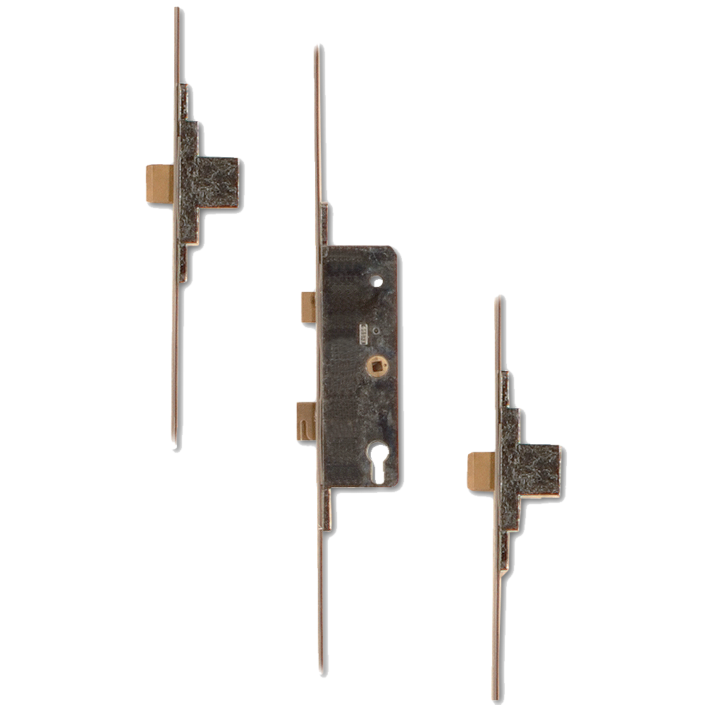 FULLEX SL16 Lever Operated Latch & Deadbolt Split Spindle - 2 Dead Bolt 45/68 20mm Radius Faceplate