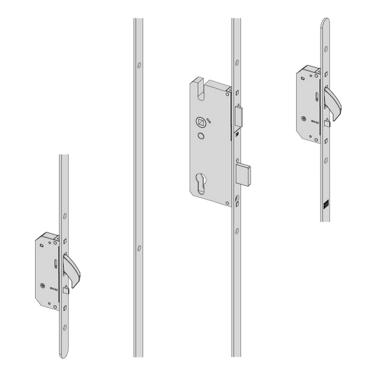 WINKHAUS AV2 Heritage Auto Locking Lever Operated Latch & Deadbolt 16mm Flat - 2 Hook 45/92 Right Handed