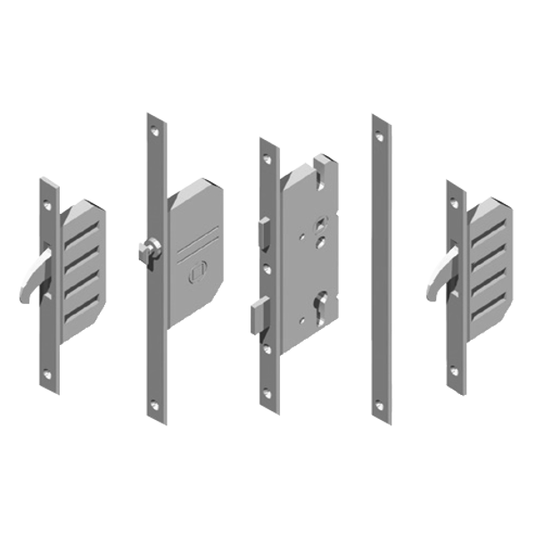 WINKHAUS AV2 EntryGuard Lever Operated Latch & Deadbolt 16mm Flat - 2 Hook 45/92