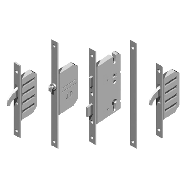 WINKHAUS AV2 EntryGuard Lever Operated Latch & Deadbolt 16mm Flat - 2 Hook 55/92