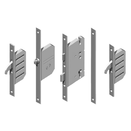 WINKHAUS AV2 EntryGuard Lever Operated Latch & Deadbolt 16mm Flat - 2 Hook 55/92