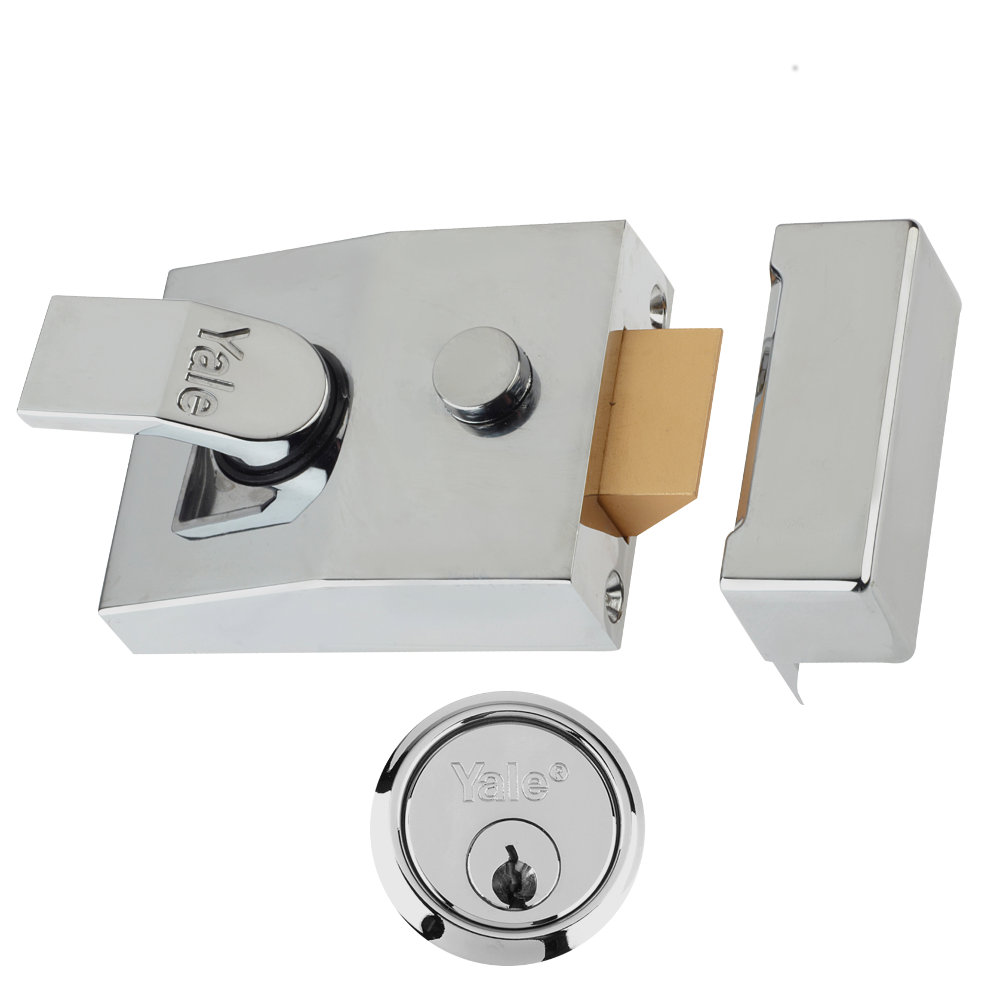 YALE 85 & 89 Deadlocking Nightlatch 60mm Cyl Pro - Satin Chrome