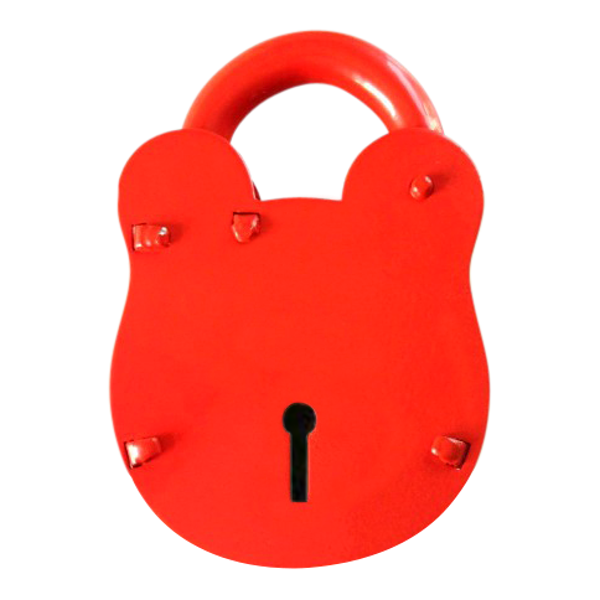 MORGAN ACL100 3 Lever ACL Old English Padlock 67mm ACL100 Padlock - Red (Powder Coated)