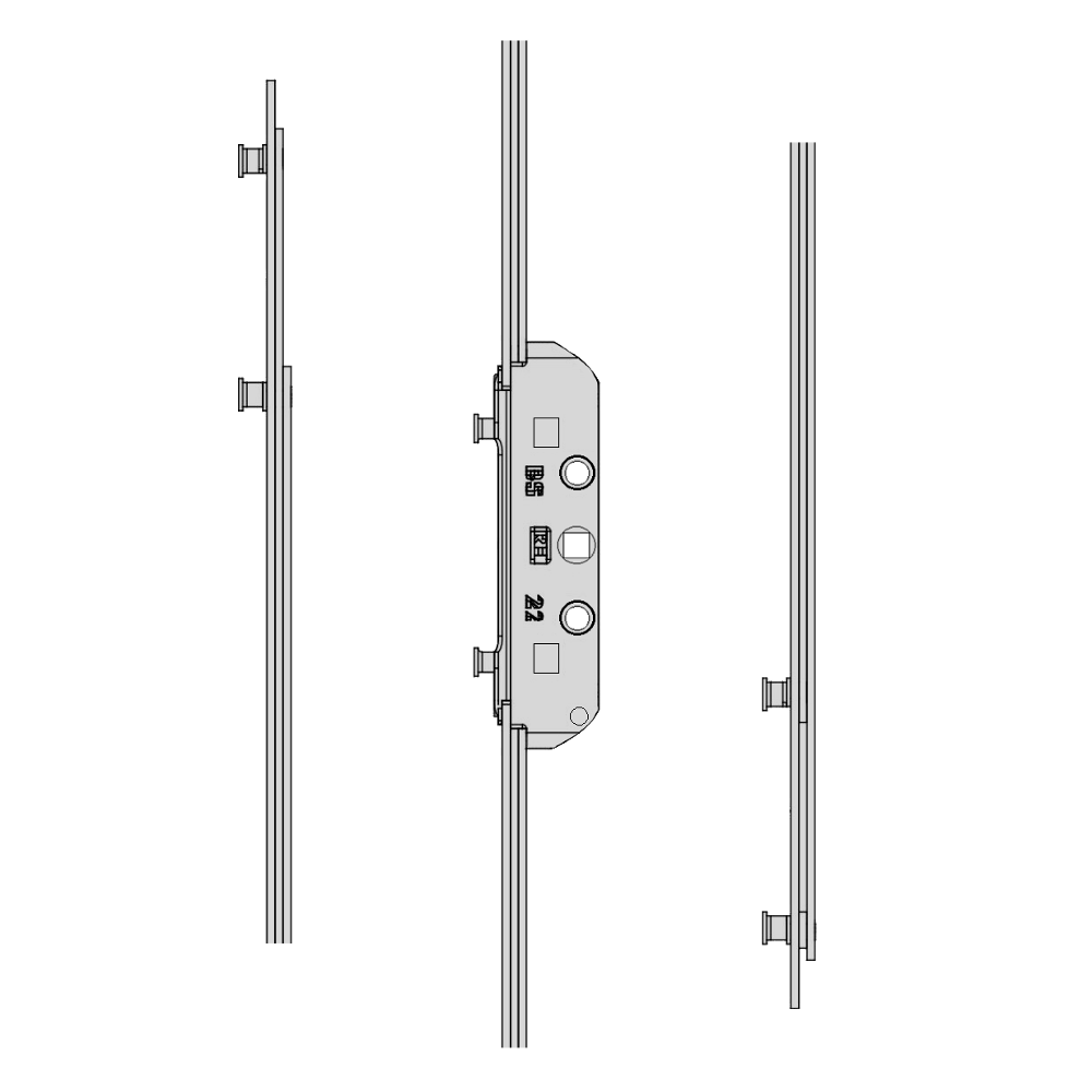 MACO GR RAIL Twin Espag Rod 22mm 800mm GR4 202702