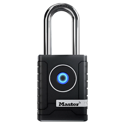 MASTER LOCK Weather Resistant Long Shackle Bluetooth Padlock 56mm 4401EURLHEC - Boron Carbide