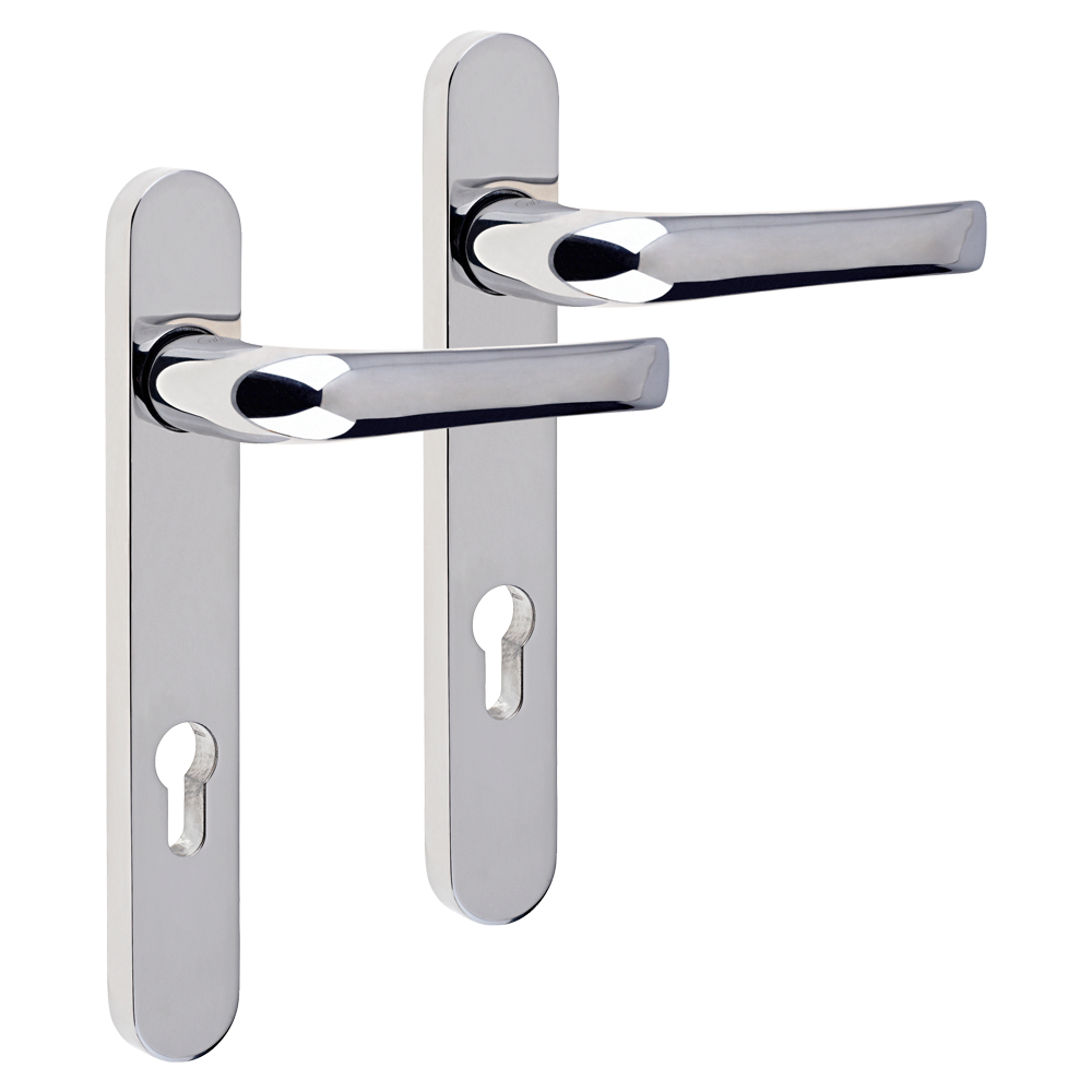 MILA Supa 92 Lever/Lever - 220mm Backplate Polished Stainless Steel