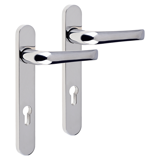 MILA Supa 92 Lever/Lever - 220mm Backplate Polished Stainless Steel