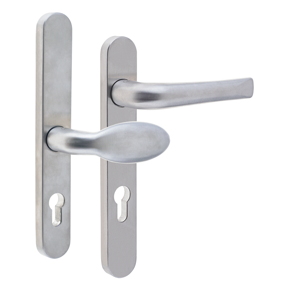 MILA Supa 92 Lever/Pad - 220mm Backplate Brushed - Satin Stainless Steel