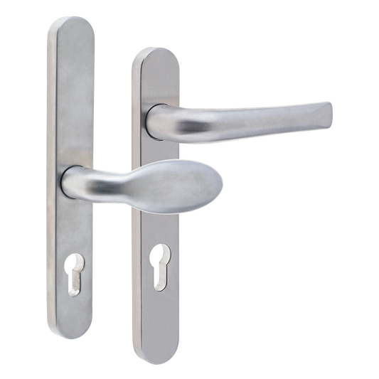 MILA Supa 92 Lever/Pad - 220mm Backplate Brushed - Satin Stainless Steel