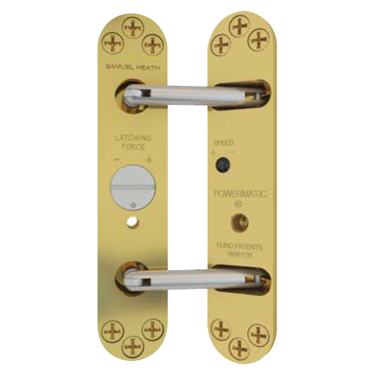 SAMUEL HEATH Powermatic R100 Concealed Door Closer Polished Brass