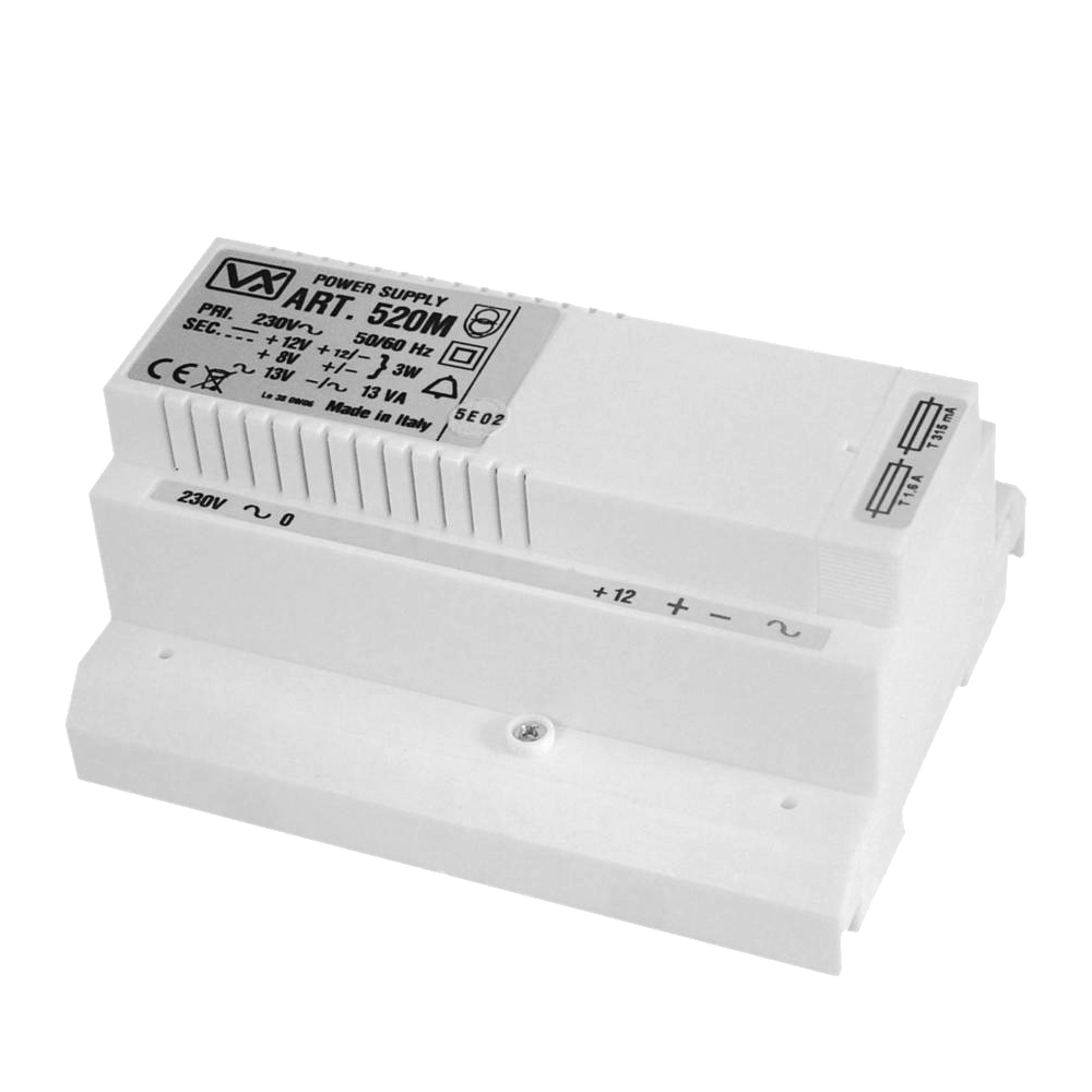 VIDEX 520M Transformer 12VAC / 8VDC 520M - White