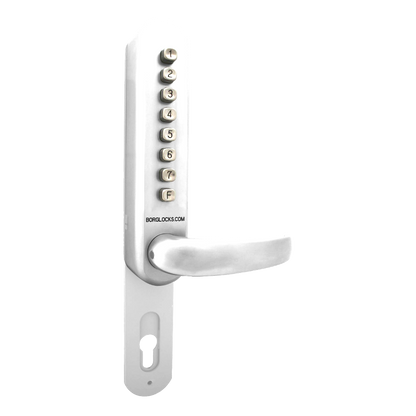 BORG LOCKS BL6100 Narrow Style Digital Lock With UPVC Extension White