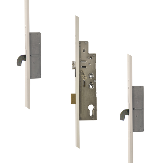 FULLEX Crimebeater 44mm Lever Operated Latch & Deadbolt Twin Spindle - 2 Hook 45/92-62 44mm Faceplate