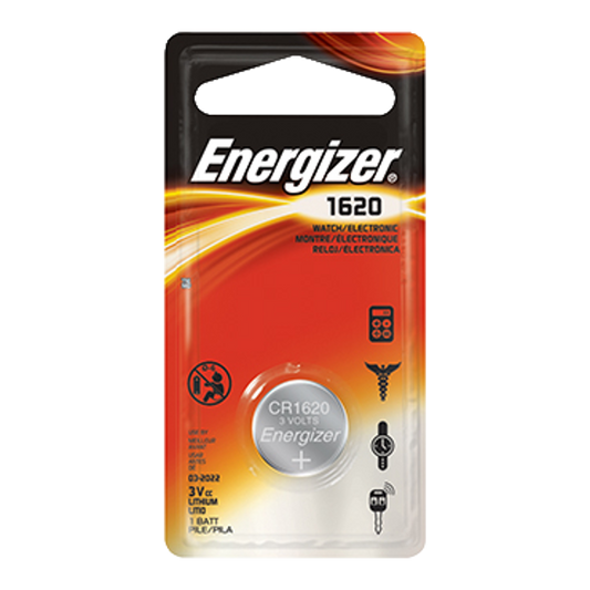 ENERGIZER CR1620 3V Lithium Coin Cell Battery CR1620