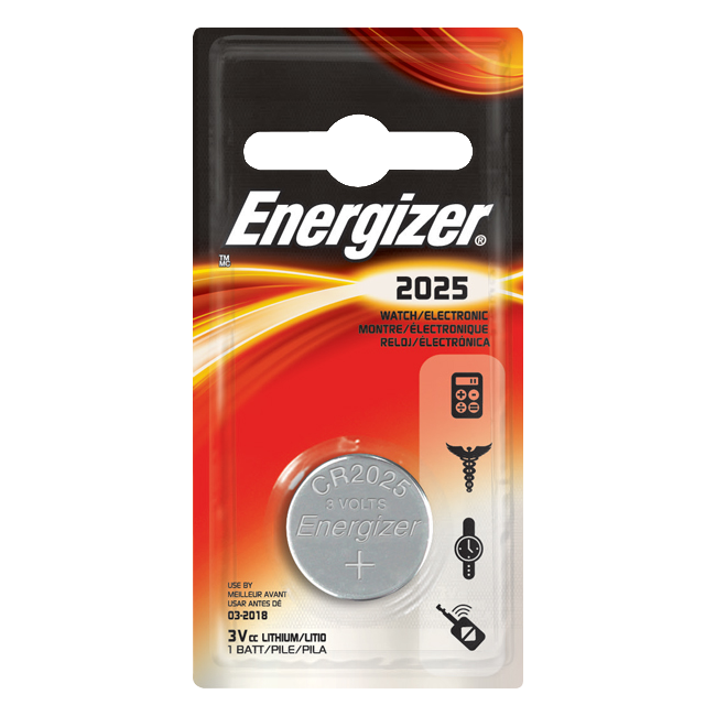 ENERGIZER CR2025 3V Lithium Coin Cell Battery CR2025