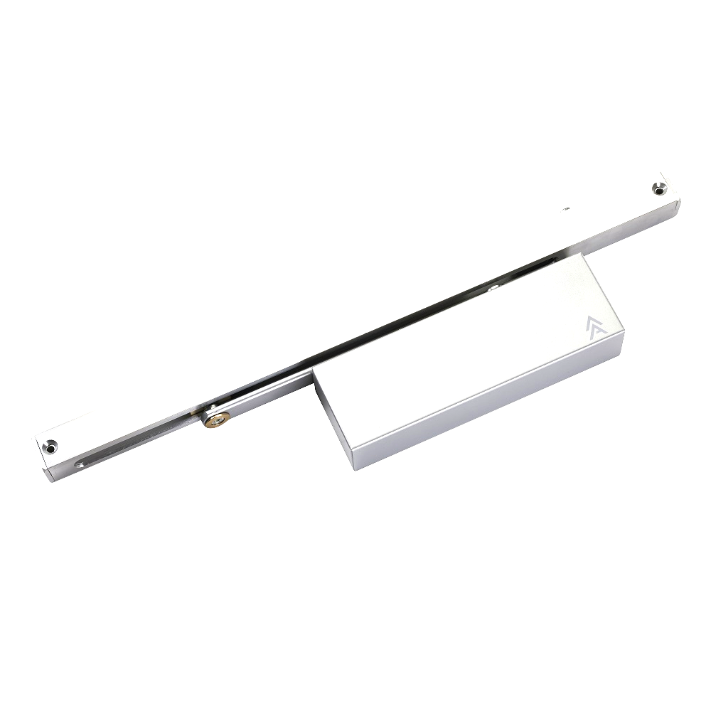 FREEMAN & PARDOE ARROW 324 Size 2-4 Cam Action Slide Track Overhead Door Closer Size 2-4 - Satin Stainless Steel