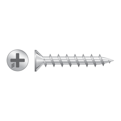 RAPIERSTAR Sharp Point Screws For Non-Reinforced UPVC - Countersunk 4.3mm x 20mm Qty 1000 - Zinc Plated