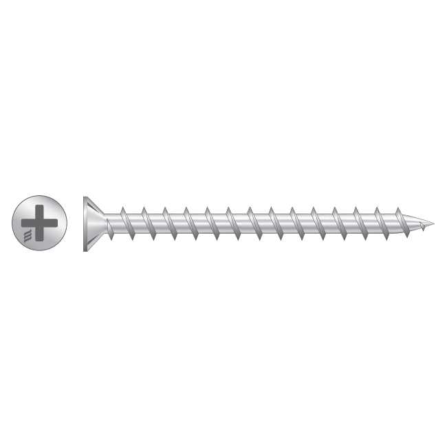 RAPIERSTAR Sharp Point Screws For Non-Reinforced UPVC - Countersunk 4.3mm x 35mm Qty 1000 - Zinc Plated