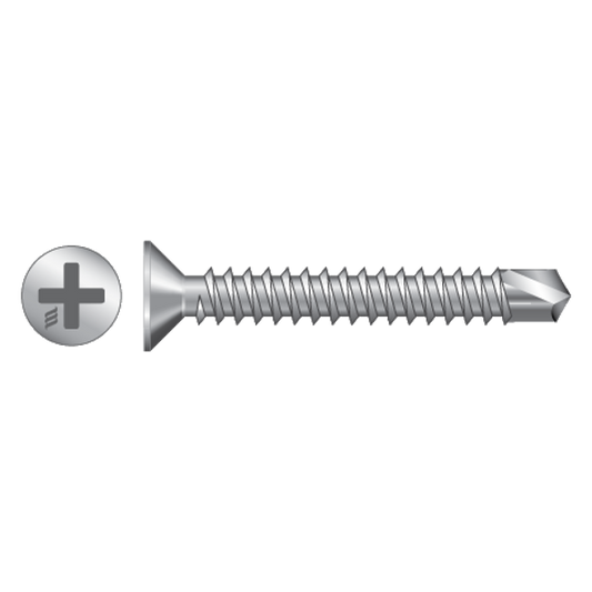 RAPIERSTAR Self Drill Screws For Reinforced UPVC - Countersunk 3.9mm x 45mm Qty 500 - Zinc Plated