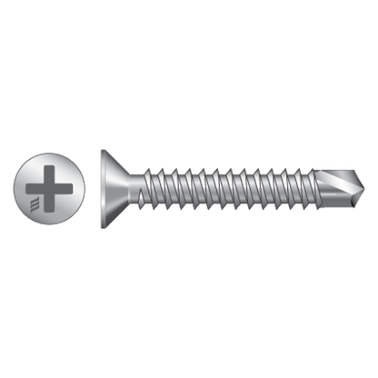 RAPIERSTAR Self Drill Screws For Reinforced UPVC - Countersunk 4.8mm x 38mm Qty 500 - Zinc Plated