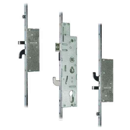 FULLEX XL Lever Operated Latch & Hookbolt With 44mm White Faceplate 2 Hook & 2 Anti-Lift 35/92-62 44mm White Faceplate