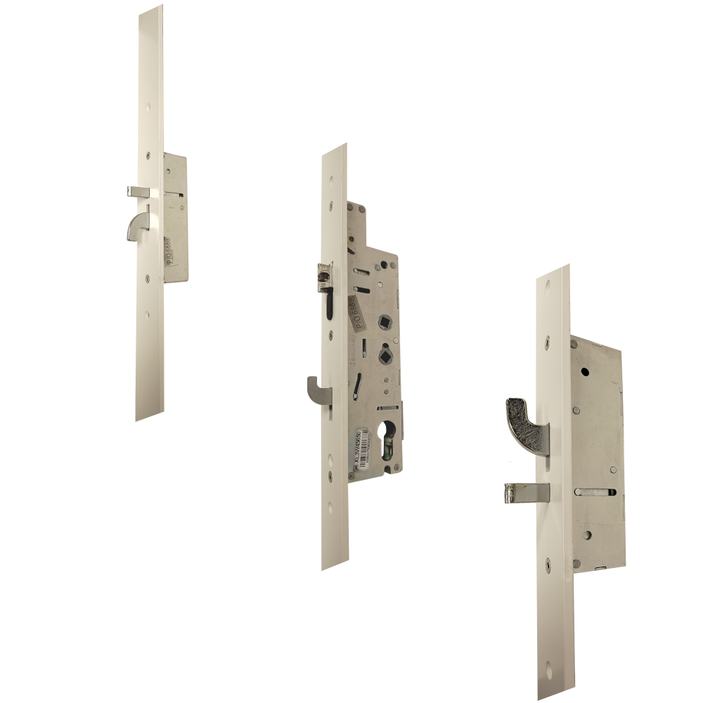 FULLEX XL Lever Operated Latch & Hookbolt With 44mm White Faceplate 2 Hook & 2 Anti-Lift 45/92-62 44mm White Faceplate