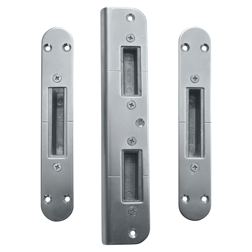 FULLEX Deadbolt Keep Set - Radius Forend CRB0004-KE - Zinc Plated Steel