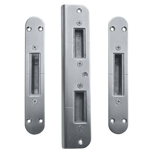 FULLEX Deadbolt Keep Set - Radius Forend CRB0004-KE - Zinc Plated Steel