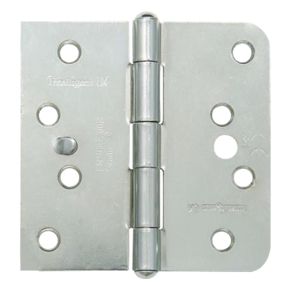 GRIDLOCK Fixed Pin Wide Butt Hinges Radius - Zinc Plated