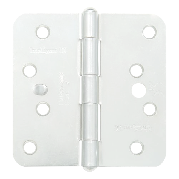 GRIDLOCK Fixed Pin Wide Butt Hinges Radius - White