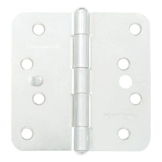 GRIDLOCK Fixed Pin Wide Butt Hinges Radius - White