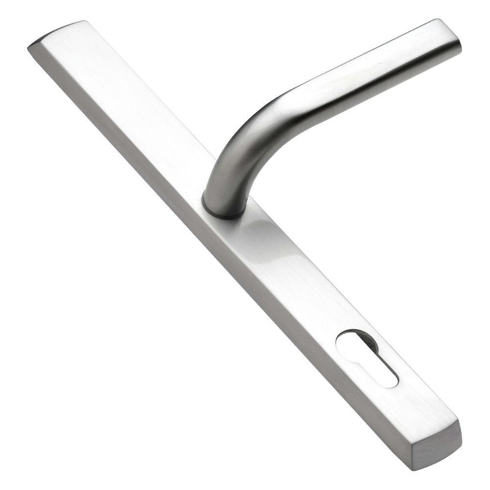 LOXTA 92 Lever/Lever UPVC Furniture - 278mm Backplate Silver