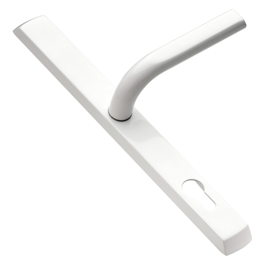 LOXTA 92 Lever/Lever UPVC Furniture - 278mm Backplate White