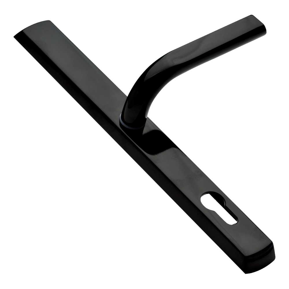 LOXTA 92 Lever/Lever UPVC Furniture - 278mm Backplate Black