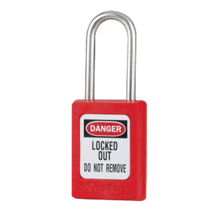 MASTER LOCK S31 Zenex Thermoplastic Safety Padlock Keyed Alike To Code 12F001 - Red