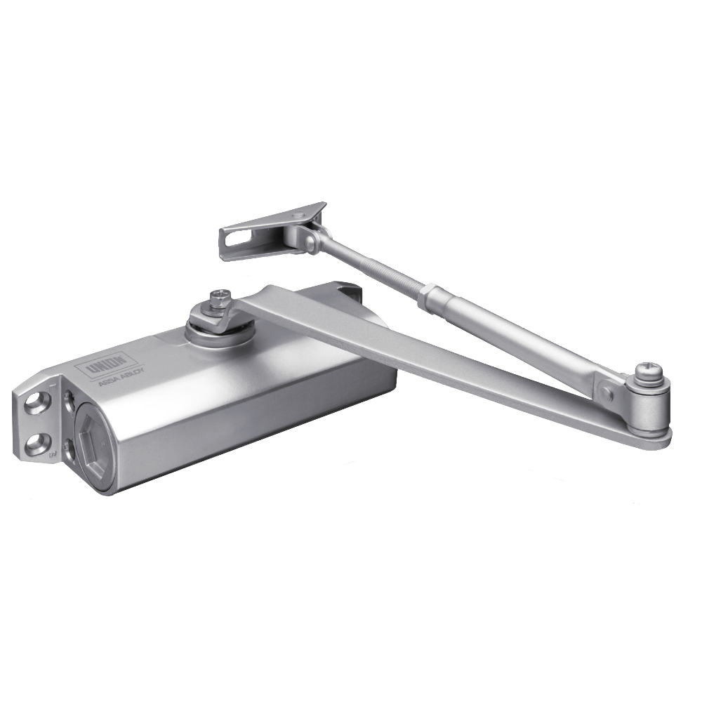 Union CE3F Size 3 Overhead Door Closer J-CE3F-SIL - Satin Chrome