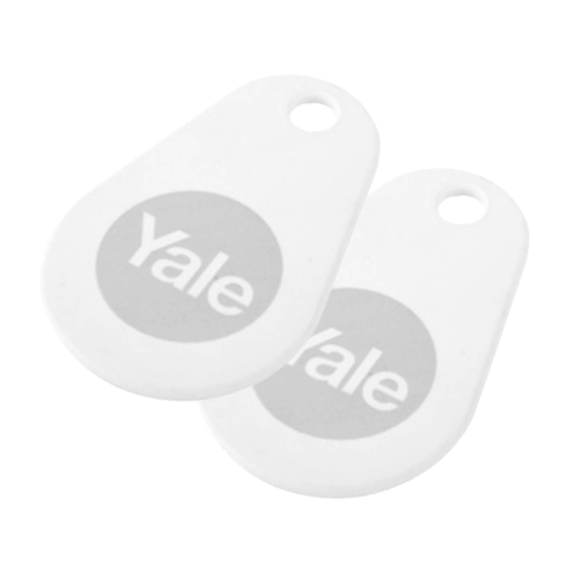 YALE Smart Lock Key Tag Twin Pack - White