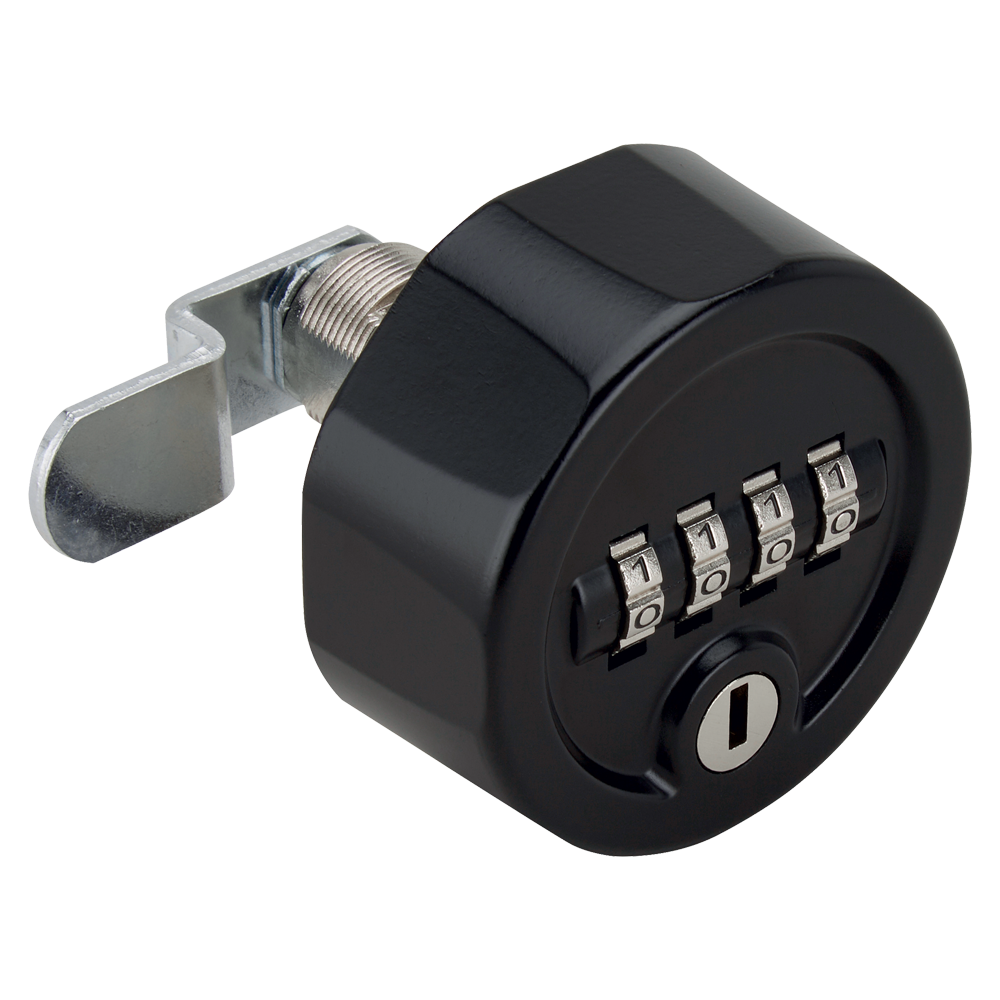 RONIS C4 Combination Cam Lock With Key Override Black