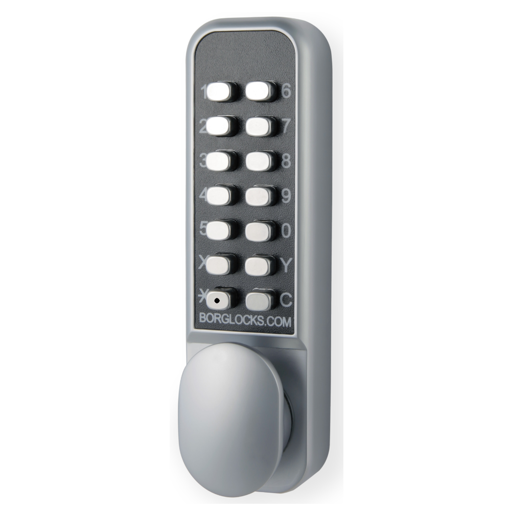 BORG LOCKS BL2201ECP Easicode Pro Digital Lock with Optional Holdback BL2201ECP - Satin Chrome