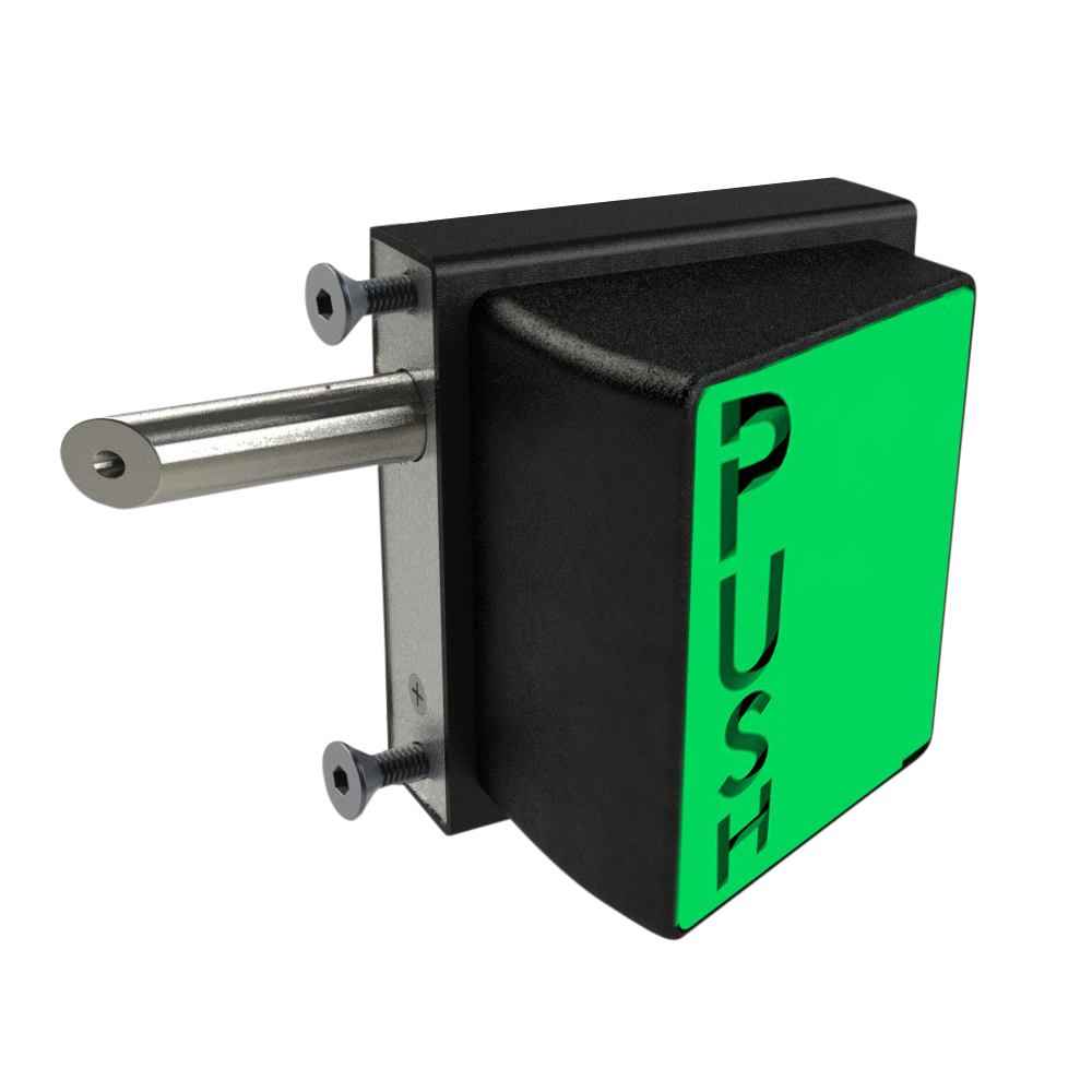 GATEMASTER SBQEKL Bolt On Cylinder Exit Pushpad Left Handed SBQEK6LL02 40mm 60mm - Black & Green