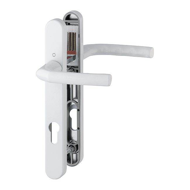 HOPPE Birmingham 92mm UPVC Lever Door Furniture 122mm Screw Centers 1117/3811N 92mm Centres - White